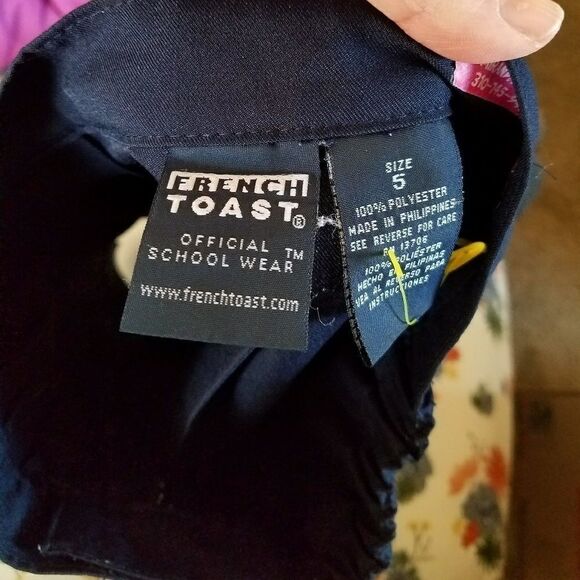 French Toast Girls 5 Navy Pleated Uniform Skirt Classic School Style - Picture 2 of 2